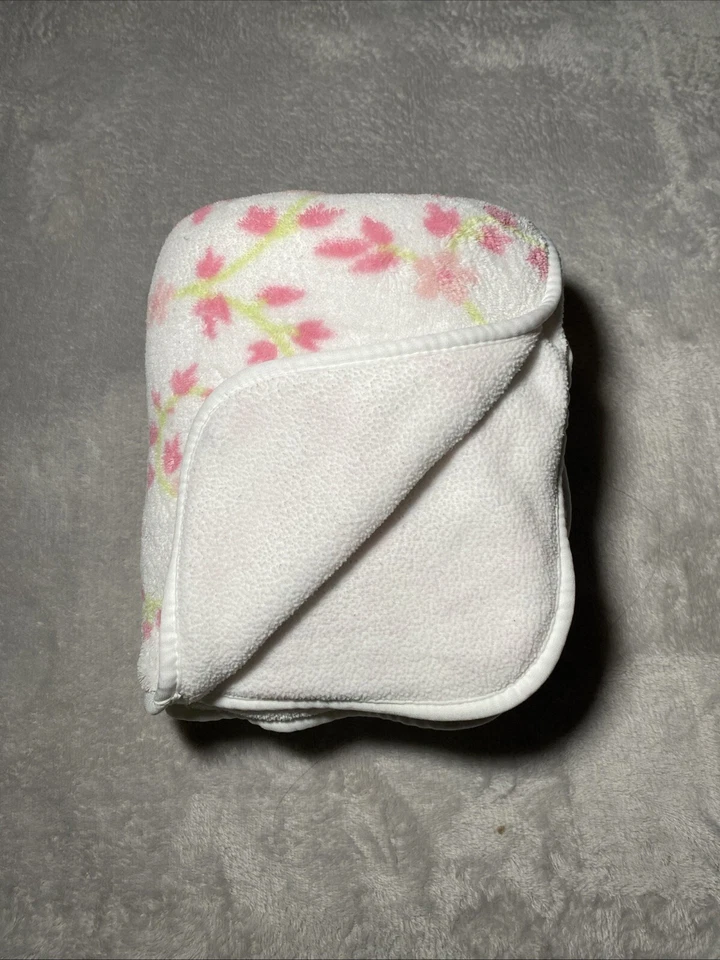 Northpoint 花卉婴儿毯粉色花朵双面纯色白色 Frecce Lovey — 第 3/3 张图片