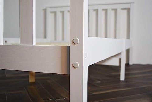 WHITE WOODEN BED FRAME SOLID PINE WOOD BEDROOM FURNITURE SHAKER STYLE 3FT,4FT - Picture 44 of 51