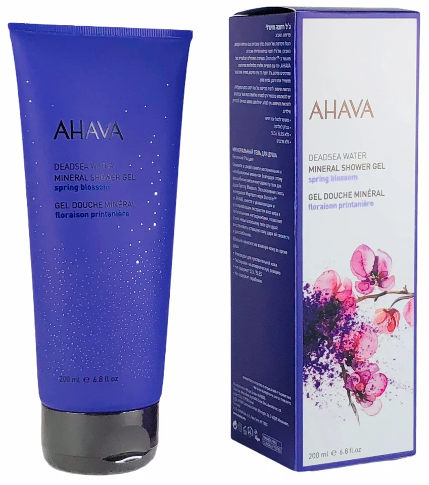 Gel de ducha mineral para agua del Mar Muerto AHAVA hidratante flor de primavera 6,8 oz ¡2 tubos! Foto 4 de 4