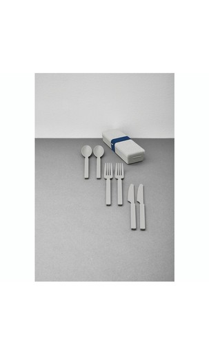 Simply Essential 7 piece Eco Plastic Flatware Set and Case in Cool Grey - Picture 5 of 10