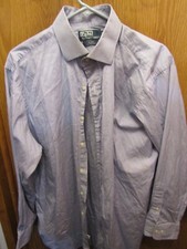 MENS POLO RALPH LAUREN REGENT CLASSIC FIT BLUE WHITE STRIPED SHIRT SIZE 16 1/2