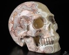 Gemstone 4.1" Red Crazy Lace Agate Hand Carved Crystal Skull, Realistic