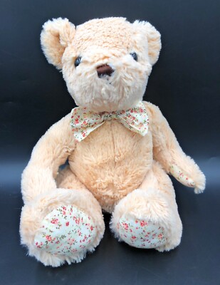 Kiel Teddybär Belle Rose mit Blumenschleife & Pfoten 12 Zoll Plüschtier Kuscheltier Tröster