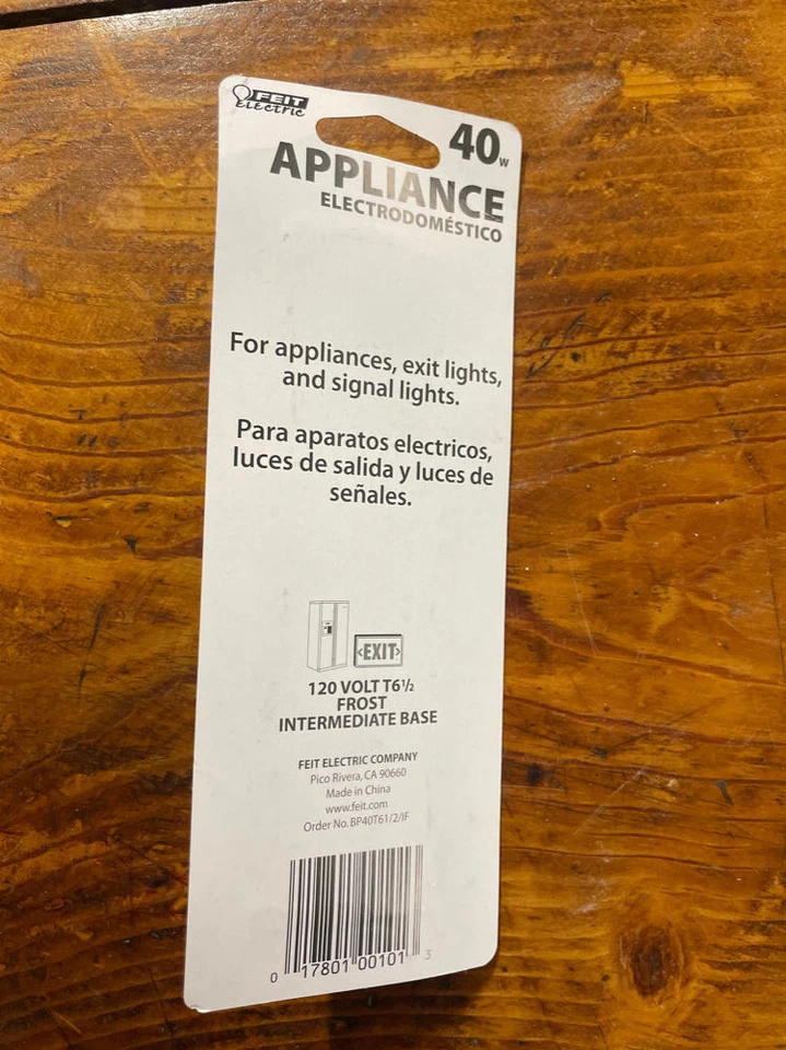 40w Tubular Bulb Lighting For Appliances Feit Electric - Image 4 of 4