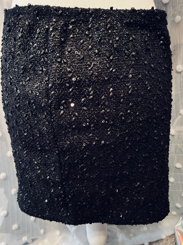 Minifalda de sello húmedo Lentejuelas Bling Negra L Retro Y2K Silenciosa Lujo Foto 3 de 4