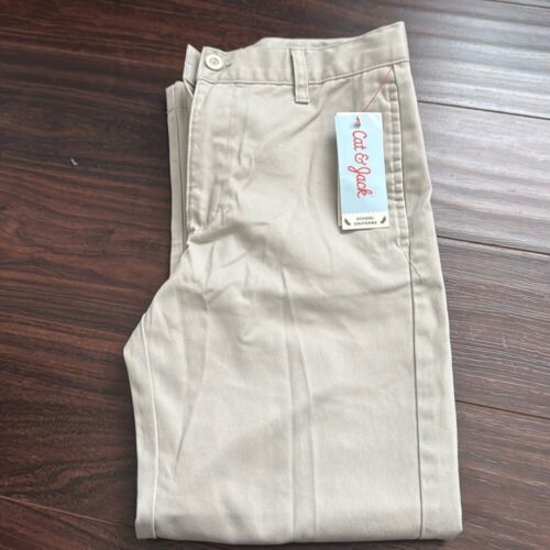 Cat & Jack boys khaki school uniform pants with straight leg size 12 NWT