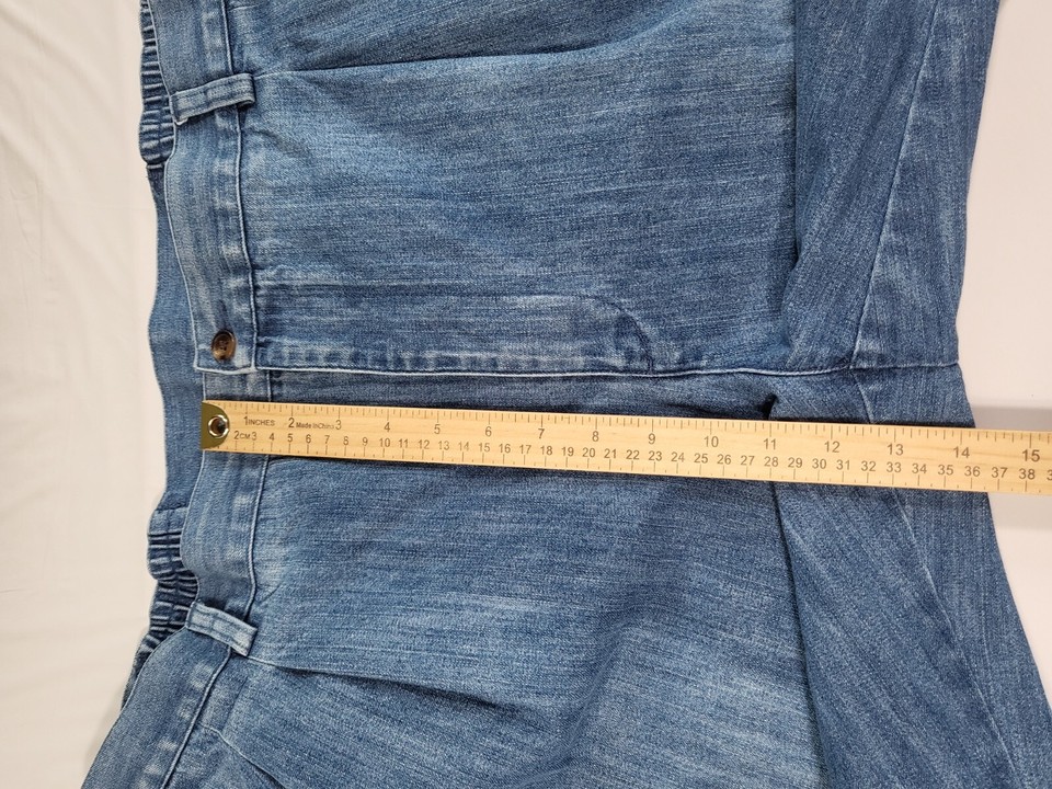 Roundtree & Yorke Mens Denim Pants Size 42x30 (Actual 42X29) Pleated