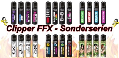 Clipper  Feuerzeuge FFX - Serien - (Limited Editions)  4er Set's zum Top - Preis