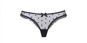 Agent Provocateur MADELINA Thong S/2 NWT Black Orig. $115 VERY RARE! [L]
