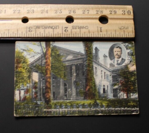 Wilcox House Buffalo NY Teddy Roosevelt Postcard 3776 3.25x2" Antique c. 1901 - Picture 3 of 4