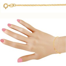 10K Yellow Gold Mariner Bracelet Link Chain 7" 1.2mm USED 