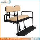 Rear Flip Seat Kit New for EZGO TXT Golf Cart with Tan Cushions (1994.5 & Up)