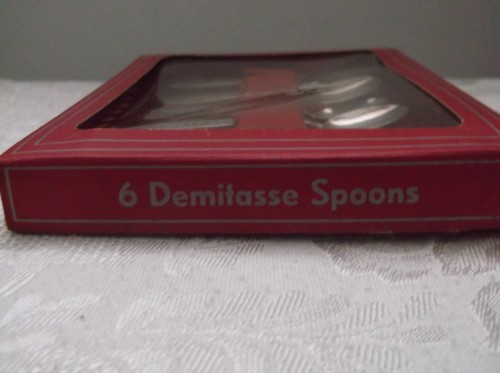Vintage Nils Johan Silverplate SWEDEN Extra PR NS Demitasse Spoons Set of 6 - Picture 4 of 8