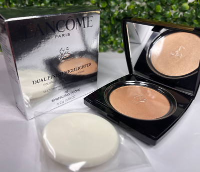 LANCOME DUAL FINISH HIGHLIGHTER MULTI-TASKING POWDER 05 SPARKLING PECHE 0.18 OZ