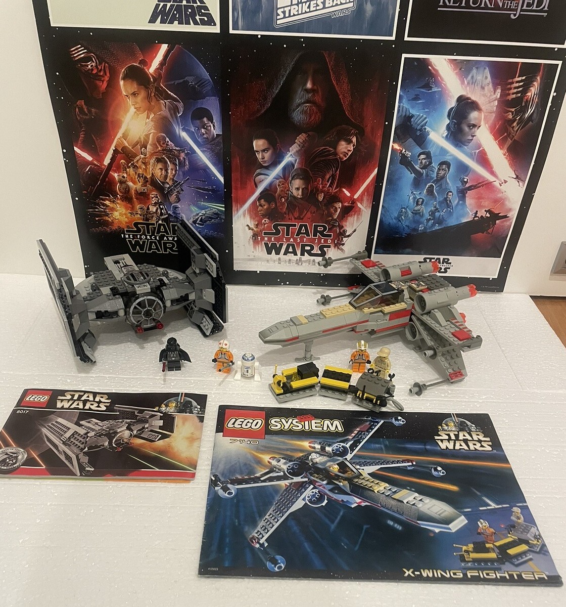 LEGO Star Wars X-Wing Fighter 7140 vs Vader's TIE Fighter 8017