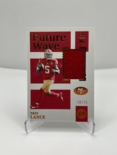 2021 PANINI ENCASED FOOTBALL TREY LANCE 18/75 FUTURE WAVE PATCH RC 49ERS