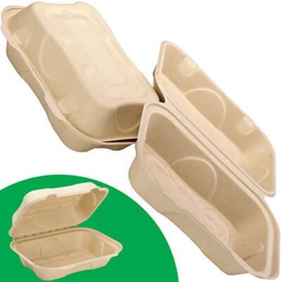 Eco Friendly Small Kraft Paper Takeout Containers Leak Proof Microwave Safe
