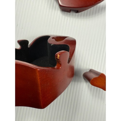 Heart Shaped Wooden Puzzle Box Trinket Stash Box Secret Compartment - Picture 10 of 11