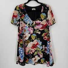 Show Me Your Mumu Floral Swing Tunic Top Mini Dress Boho Womens Small VNeck