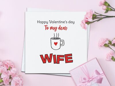 Happy Valentine's Day To My Dear Wife. Grußkarte Valentinstag VAL034