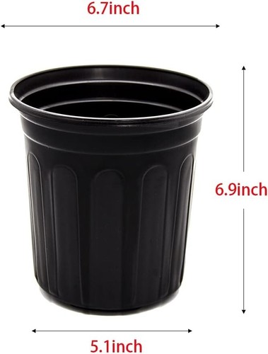 100-Pack 1 Gallon Flexible Flower Plant Nursery Pots, Plastic Plant Pots with... - Picture 3 of 8