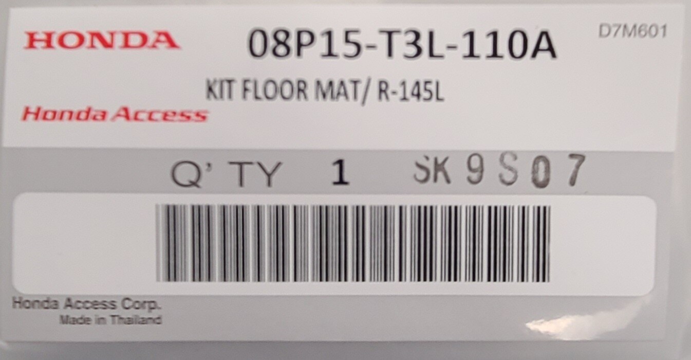 Genuine Honda Red HFP Carpet Mats 2013 to 2017 Accord 2dr 08p15t3l