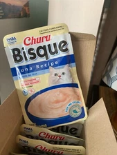 INABA Churu Bisque for Cats Creamy Lickable Purée TUNA Recipe 12pk + 1 bonus pk