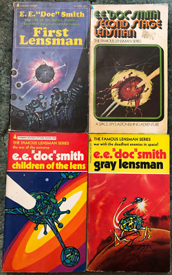 EE Doc Smith books, lot of 4 Lensman novels, First Lensman, Second Stage Lensman