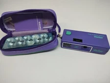 Vivitar Point 'N Shoot 110 Film Camera Purple With Case And Manual