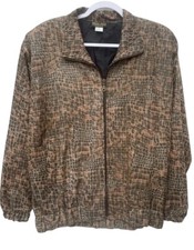Marshall Rousso Vintage Size 4 Reptile Print Sparkly Full Zip Jacket Las Vegas