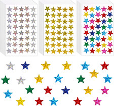 2240Pcs Metallic Glitter Foil Star Stickers Self-Adhesive Holographic Star Stick