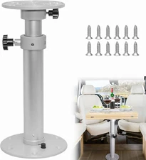 Upgraded Boat Table Pedestal, Detachable Adjustable Aluminum Alloy RV Table Base