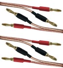 electrosmart 2 x 3m Speaker Cable with Fitted 4mm Banana Plug Connectors