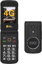 Cellulare a Conchiglia per Ipovedenti, Compatibile Apparecchi Acustici Tasto SOS