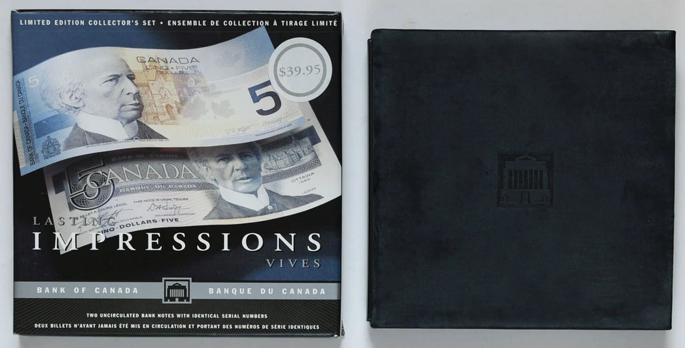 1986-2001 CANADA $5 Lasting Impressions Matching S/N's Banknote Collector's Set - Image 3 of 4