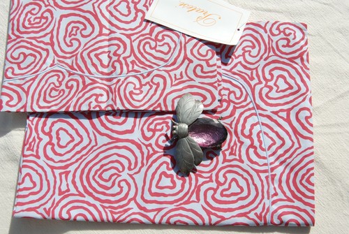 RARE PRATESI ART DECO GEOMETRIC RED HEARTS STANDARD & BOUDOIR SHAM SET ITALY NEW - Picture 8 of 8