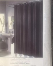 Reflections Fabric Shower Curtain 70 x 72 Textured Black