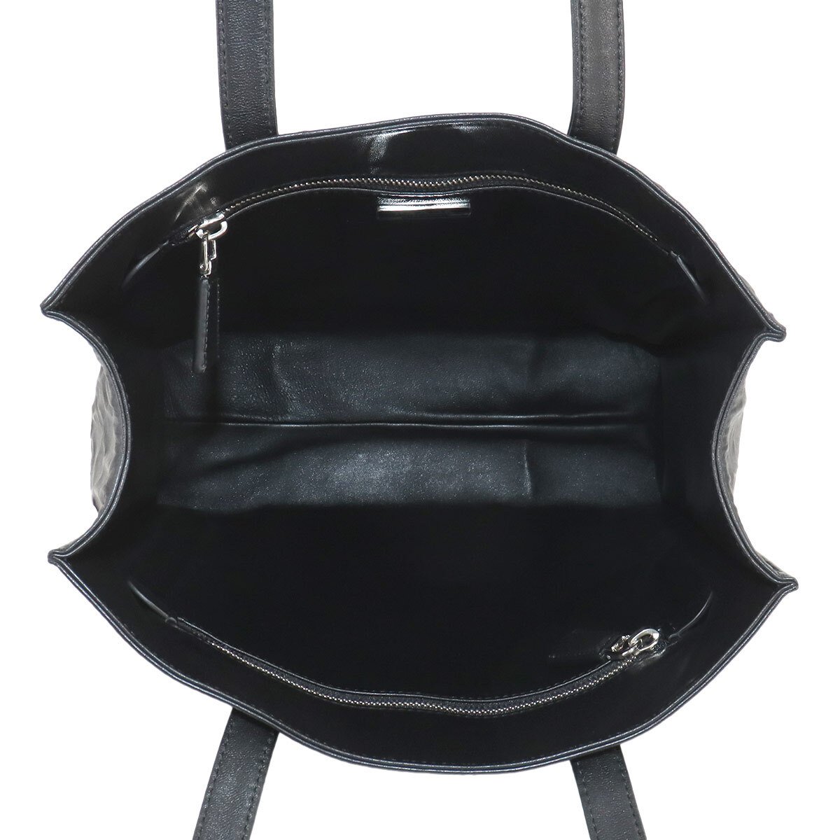 PRADA Small Antique Nappa Leather Tote Bag Black 1BG459