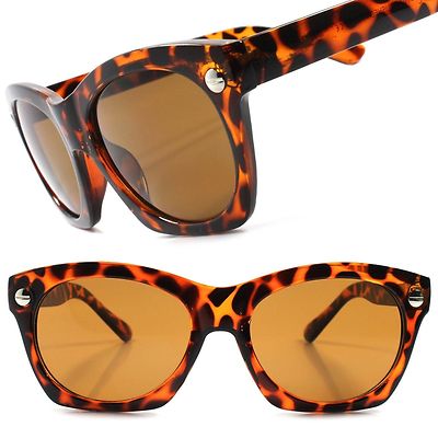 Vintage Retro 70s 80s Fashion Mens Womens Tortoise Oversized  display picture 1