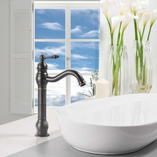 Rubinetto bagno alto cascata miscelatore bagno lavabo Nero rubinetti monocomando