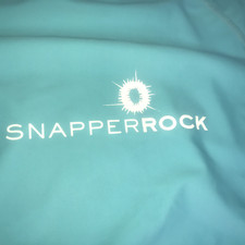 Kid's Girls Boys Rash Guard Beach Swim Shirt. Blue Mock Neck. SNAPPERROCK Sz 8