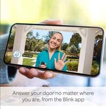 Blink Smart Wi Fi Video Doorbell Wireless Battery Wired Amazon Alexa Black/White