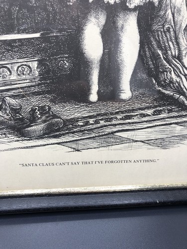 Vintage THOMAS NAST Santa Claus CHRISTMAS Lithograph ART PRINT Victorian ANTIQUE - Picture 5 of 9