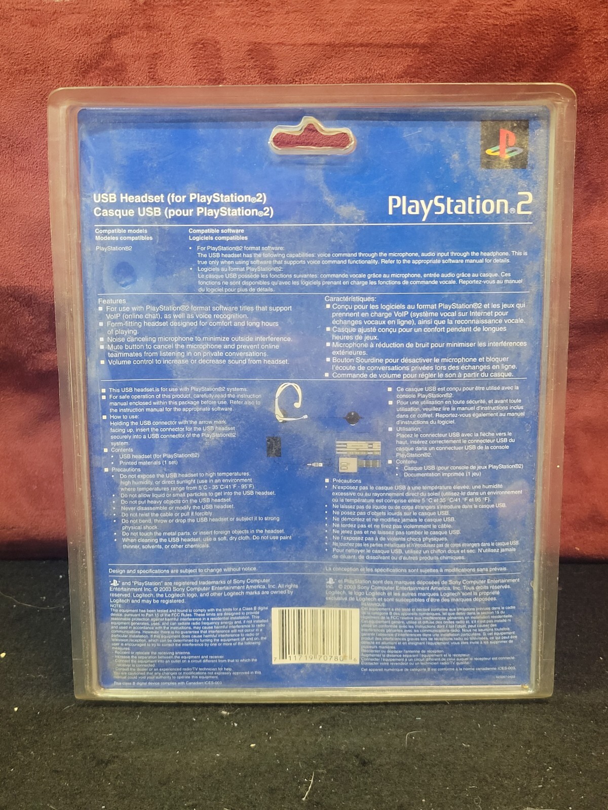 Factory+Logitech+PlayStation+2+USB+Headset+Volume+Control+Noise+Ps2 for