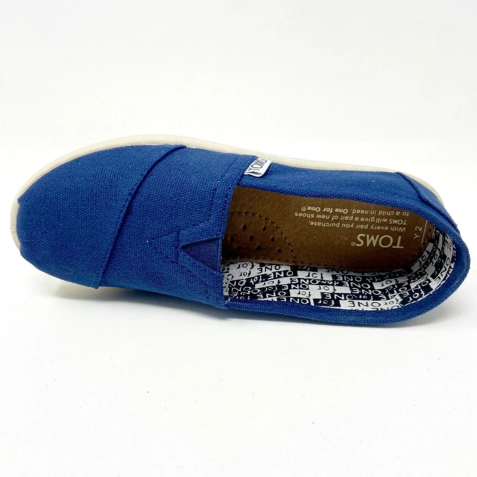 Toms Classics темно-синий холст молодежи поскользнуться на повседневные туфли на плоской подошве - Изображение 4 из 4