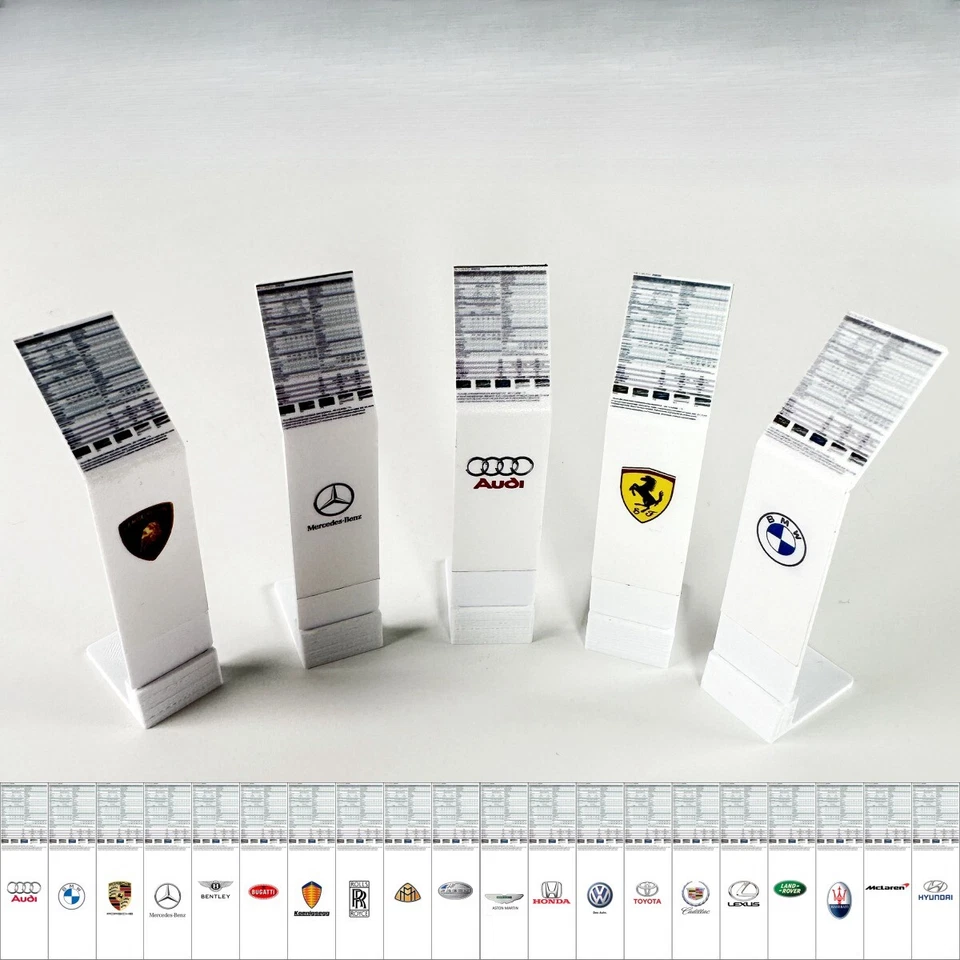 Diorama 1/18 Car Display Board Model Car Showroom Garage Scene Model Accessories - Image 2 of 4