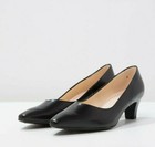 REDUCED! Black Leather Mid Heel Court Shoe 'Eika' by Peter Kaiser, leather lined