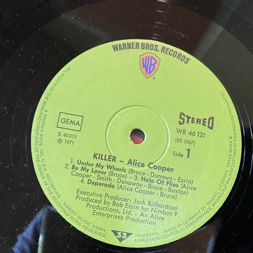 Alice Cooper Killer Vinyl LP Record WB 46121 German Pressing - Imagen 3 de 5