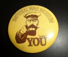 Imperial War Museum Wants You advertising Pin Badge 