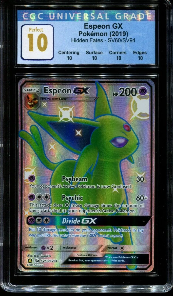 Pokémon Carta Espeon Gx Shiny Hidden Fates - Psa 9 Mint - Escorrega o Preço